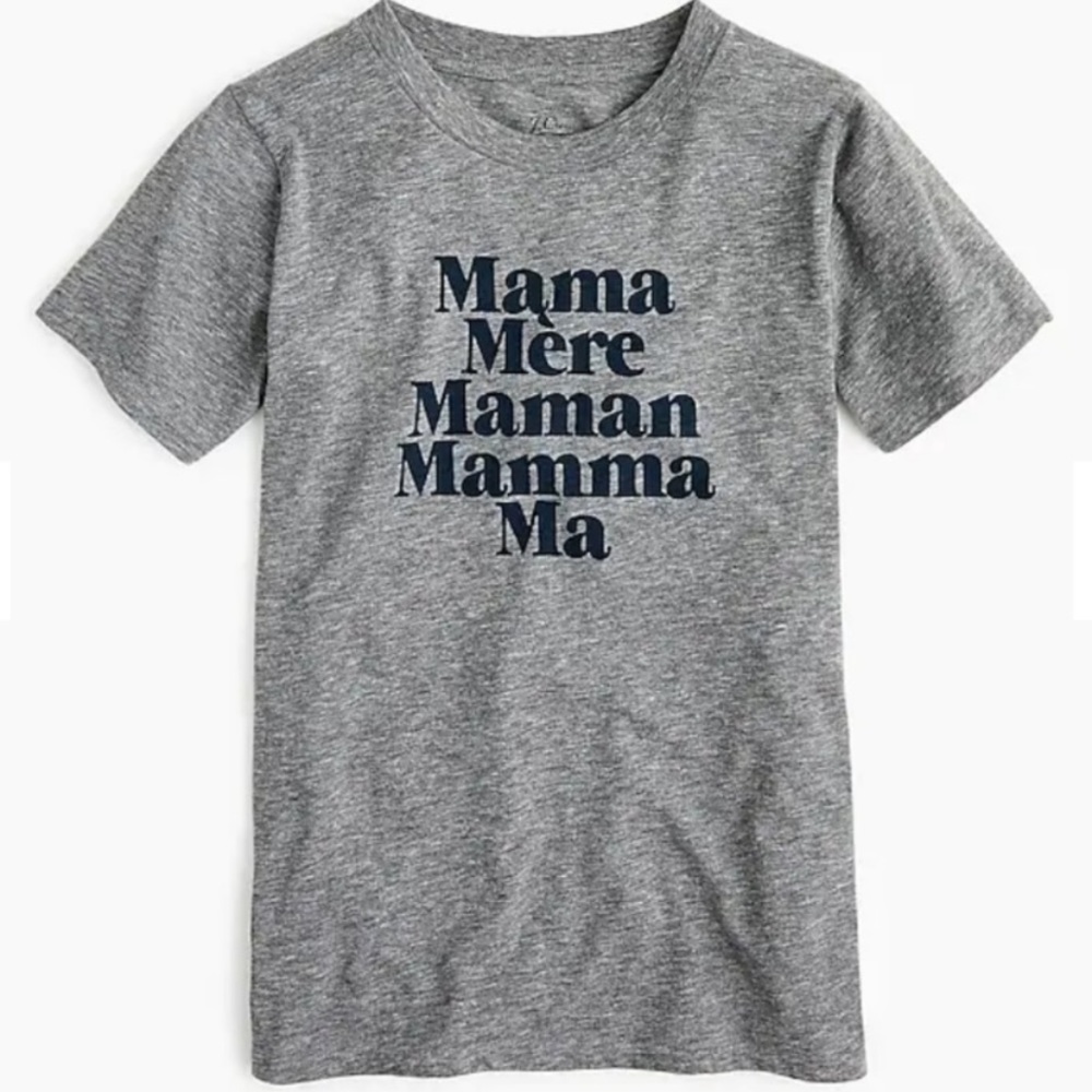 NWT J.Crew x Prinkshop Cotton “Mama” T-shirt in Gray - Picture 4 of 7